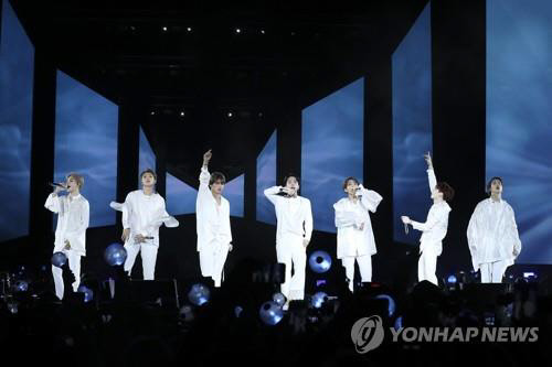 지난 6일 뉴욕 시티필드에서 공연한 방탄소년단 [빅히트엔터테인먼트 제공]